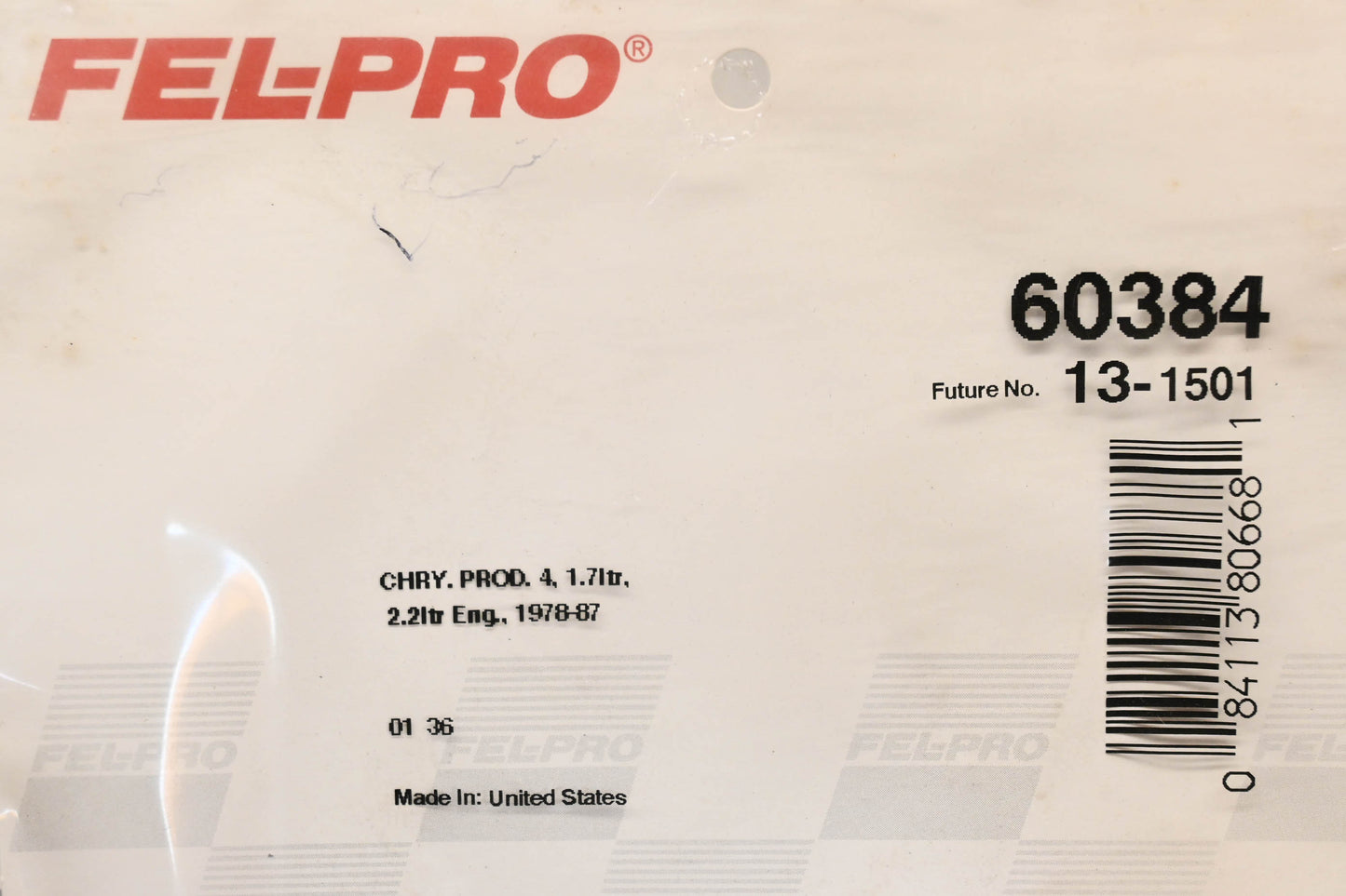 Fel-Pro 60384 Carburetor Mounting Gasket NOS