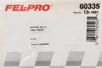 Fel-Pro 60335 Carburetor Mounting Gasket NOS