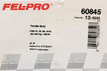 Fel-Pro 60845, O7TZ-9E936-C Fuel Injection Throttle Body Mounting Gasket NOS