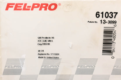 Fel-Pro 61037, 17113264 Fuel Injection Throttle Body Mounting Gasket NOS