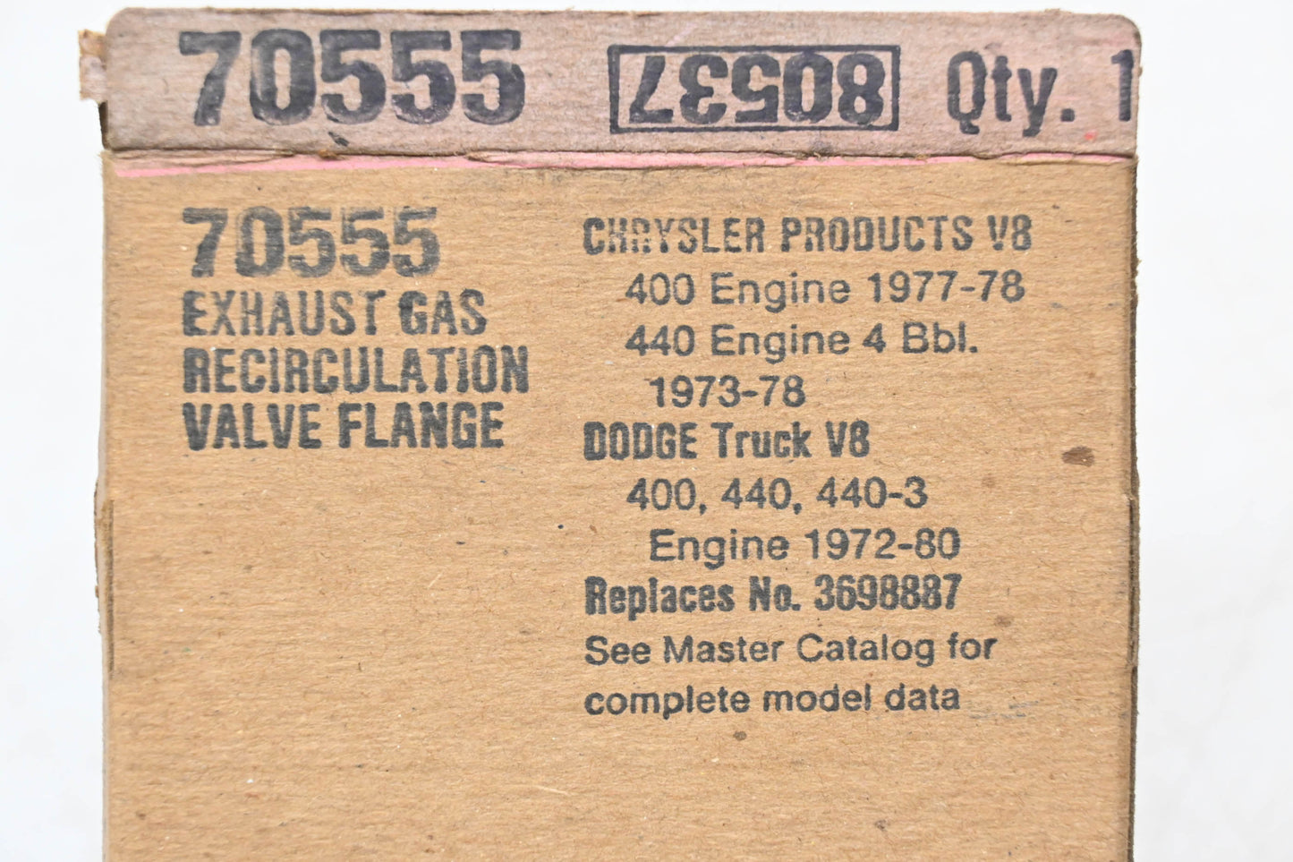 Fel-Pro 70555, 3698887 EGR Valve Gasket NOS
