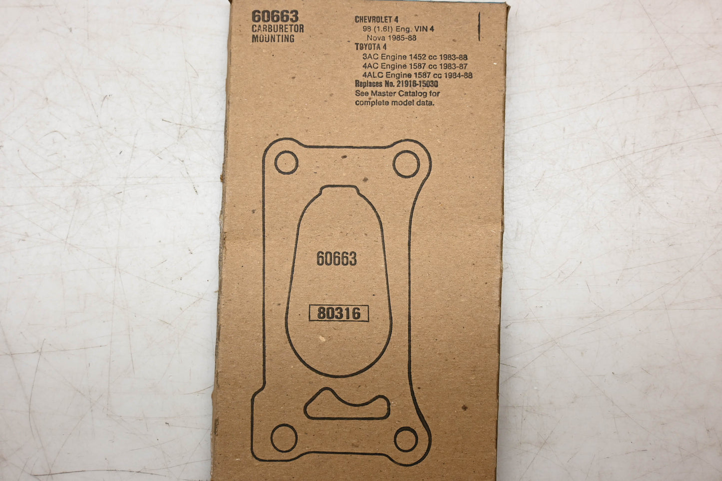 Fel-Pro 60663, 21916-15030 Carburetor Mounting Gasket NOS