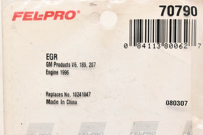 Fel-Pro 70790, 10241047, 12-3106 EGR Valve Gasket NOS