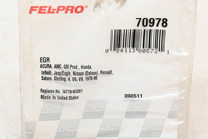 Fel-Pro 70978, 14719-N3301 EGR Valve Gasket NOS
