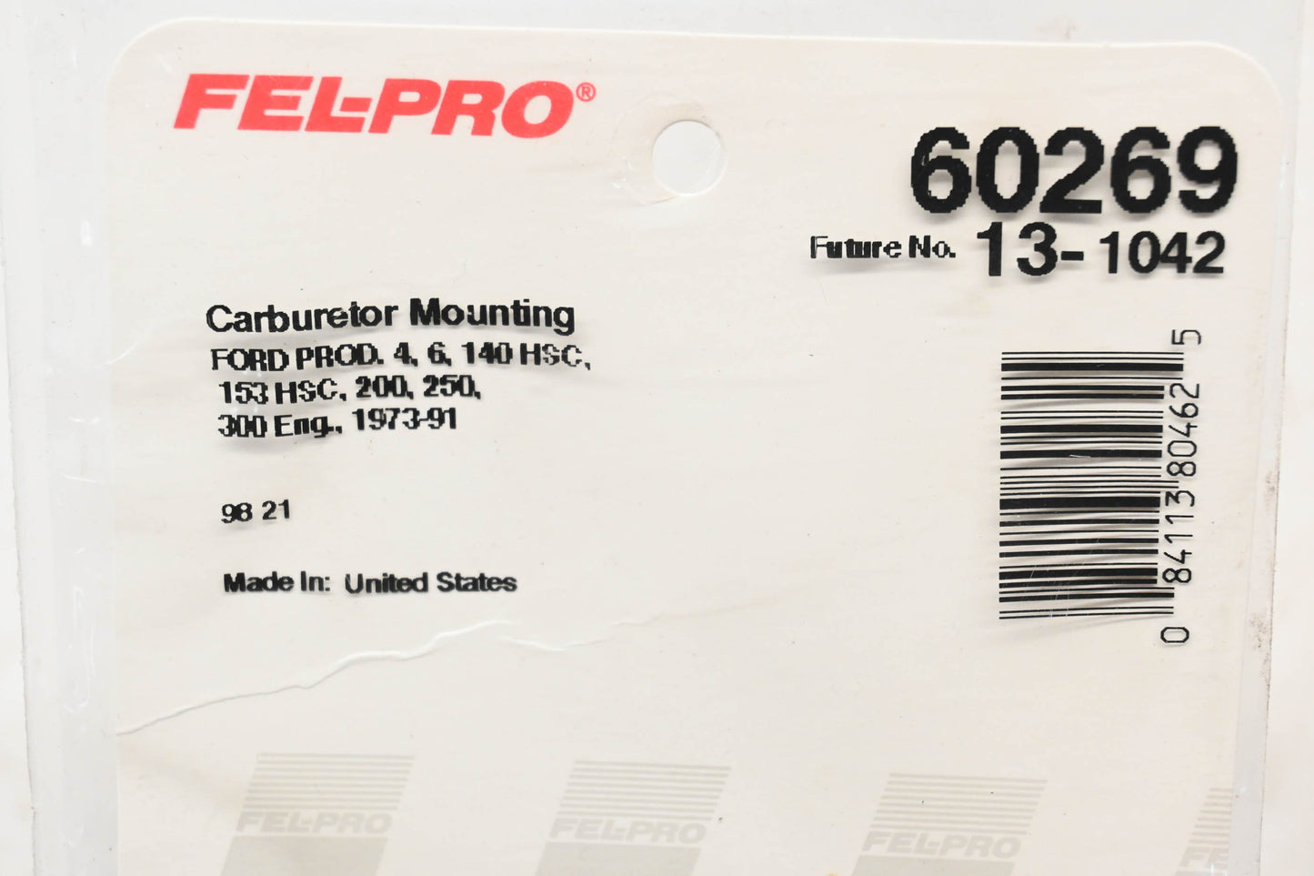 Fel-Pro 60269 Carburetor Mounting Gasket NOS