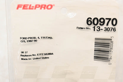 Fel-Pro 60970, E7FZ-9A589A, E7EE-9A589-DB Intake Spacer Gasket NOS