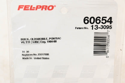 Fel-Pro 60654, 25517008 Fuel Injection Throttle Body Mounting Gasket NOS