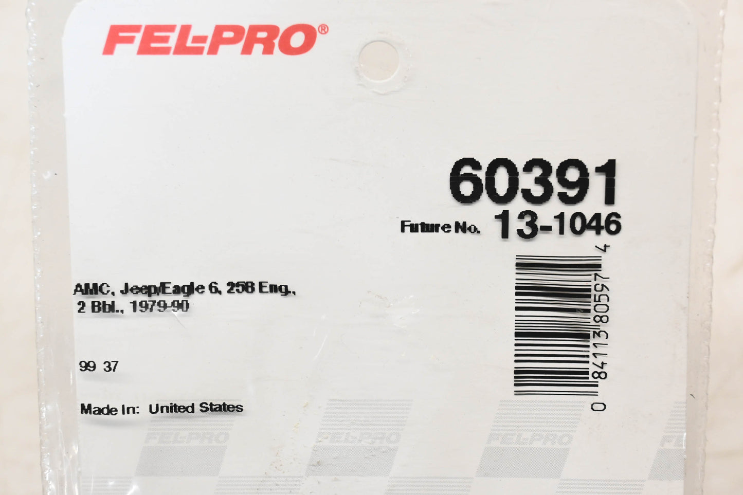 Fel-Pro 60391 Carburetor Mounting Gasket NOS