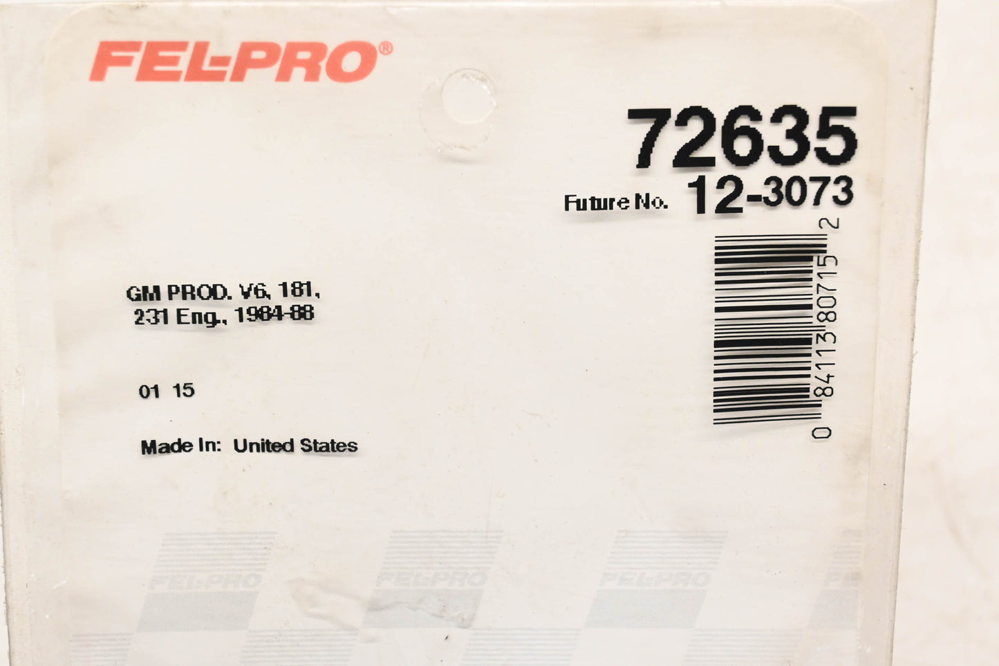 Fel-Pro 72635, 12-3073 EGR Valve Gasket NOS