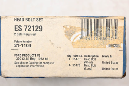 Fel-Pro ES72129, 21-1104 Head Bolt Kit NOS