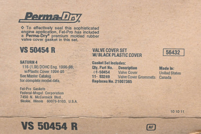Fel-Pro VS 50454 R, 21007365 Valve Cover Gasket Kit NOS