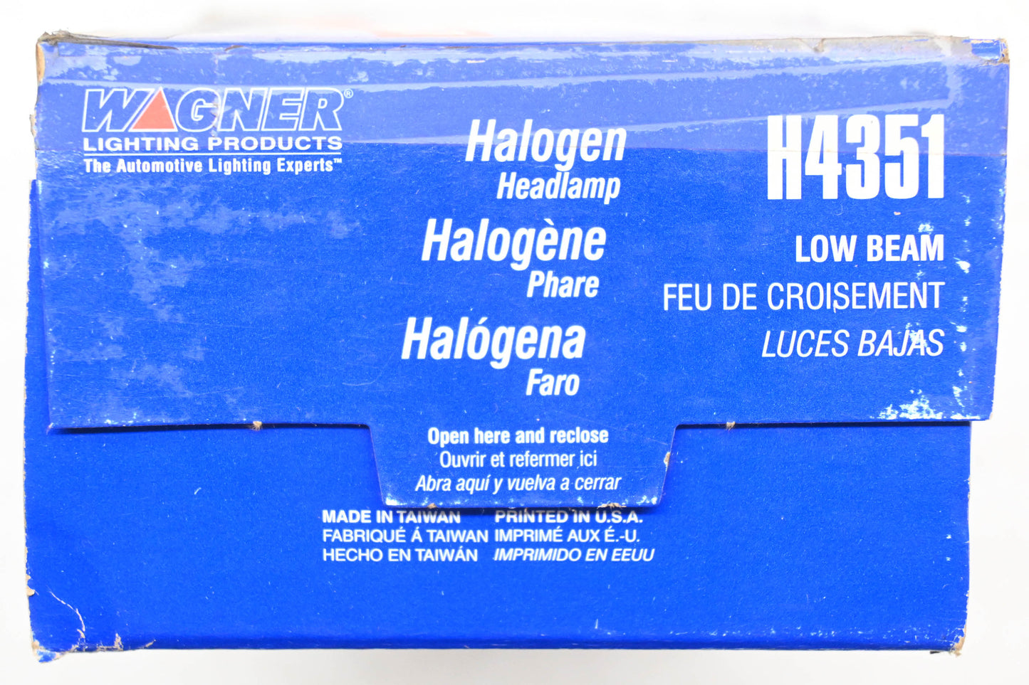 Wagner H4351 Halogen Low Beam Headlight Assembly NOS