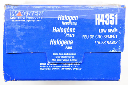 Wagner H4351 Halogen Low Beam Headlight Assembly NOS