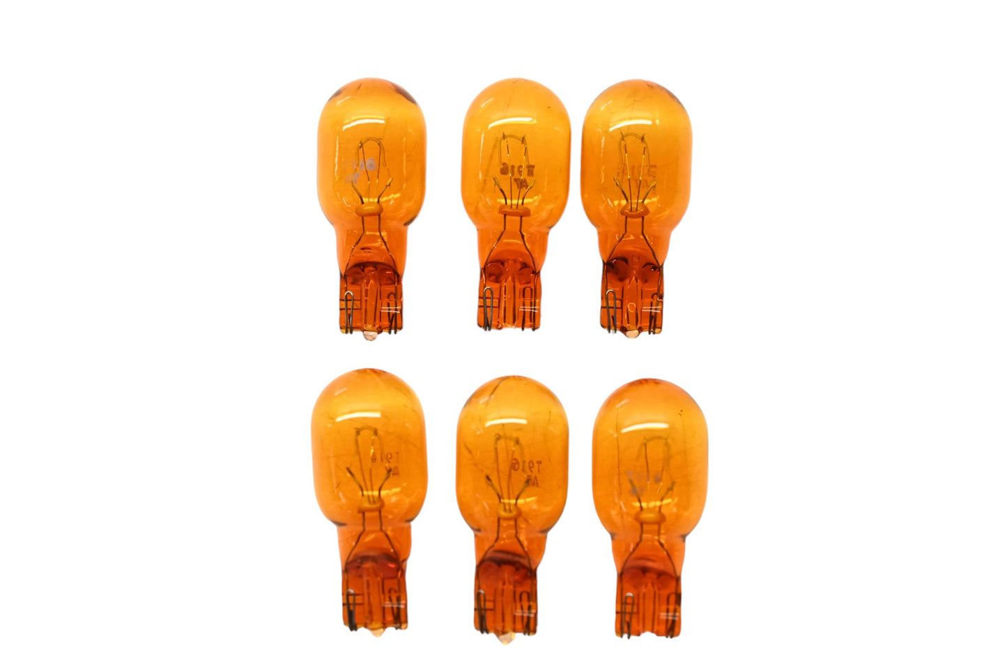 Wagner 916NA Amber Miniature Light Bulbs Qty 6 NOS