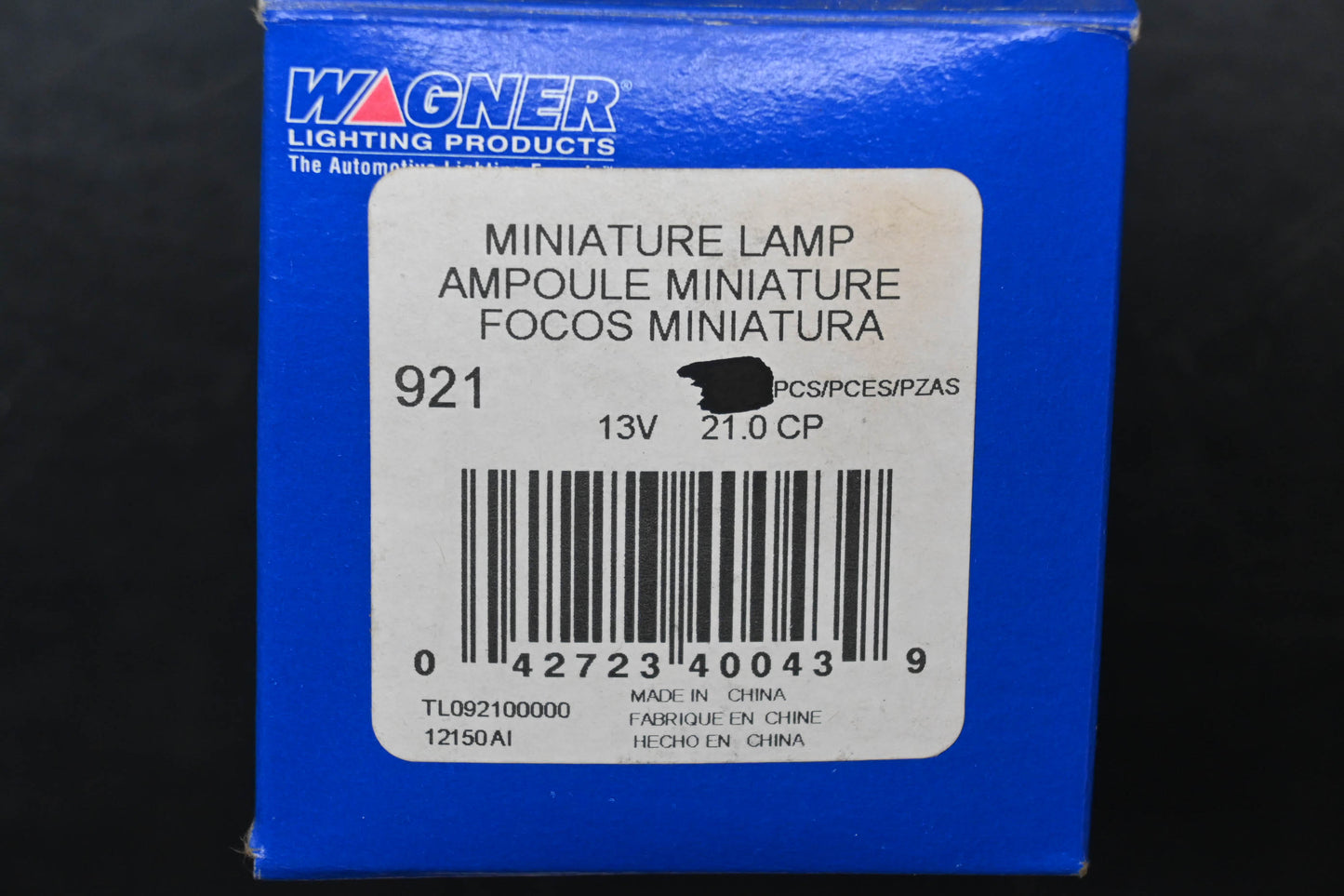 Wagner 921 Miniature Light Bulbs Qty 2 NOS