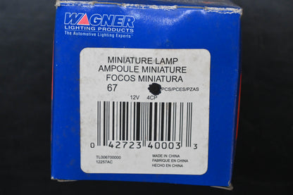 Wagner 67 Miniature Light Bulbs Qty 8 NOS