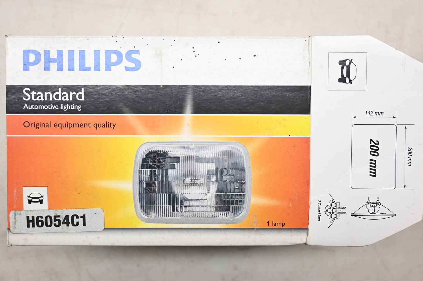 Philips H6054C1, H6054 Halogen Headlight Assembly NOS
