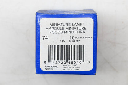 Wagner 74 Miniature Light Bulbs Qty 10 NOS