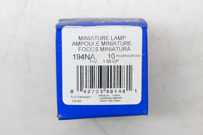 Wagner 194NA Amber Miniature Light Bulbs Qty 10 NOS