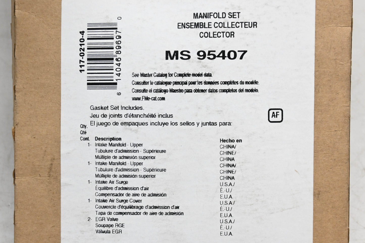 Fel-Pro MS 95407 Intake Plenum Gasket Kit NOS