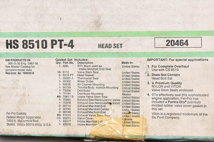 Fel-Pro HS 8510 PT-4 Head Gasket Kit NOS