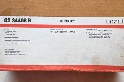 Fel-Pro OS 34408 R, 5300 5650 Oil Pan Gasket NOS