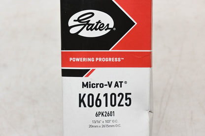 Gates K061025, 6PK2601 Micro-V Serpentine Belt NOS