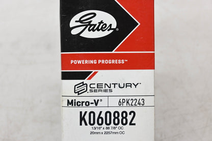 Gates K060882, 6PK2243 Micro-V Serpentine Belt NOS