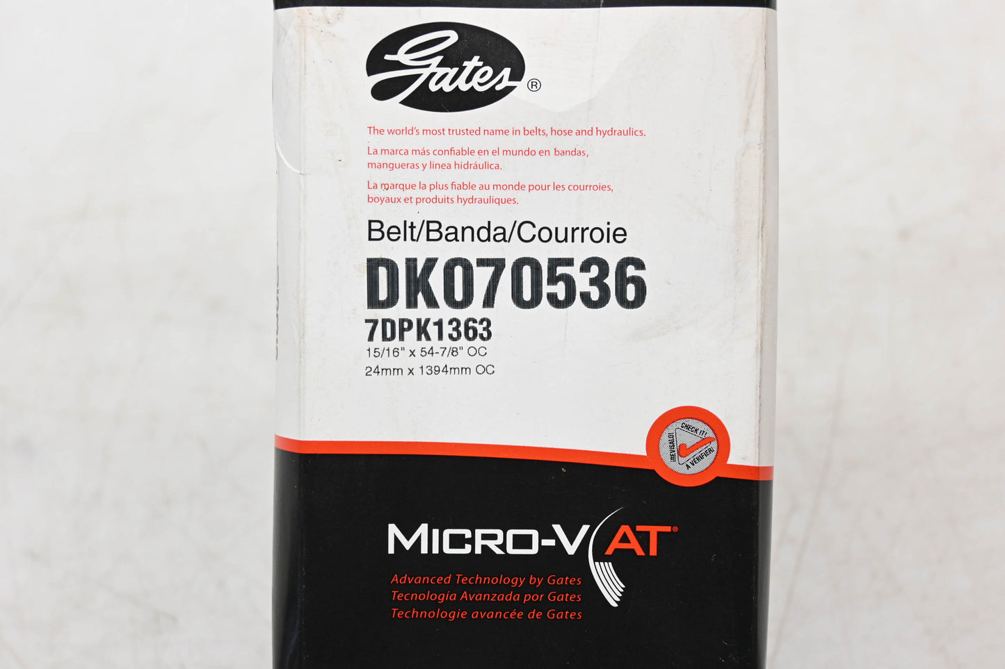 Gates DK070536, 7DPK1363 Duel Sided Micro-V Serpentine Belt NOS
