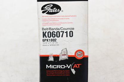 Gates K060710, 6PK1802 Micro-V Serpentine Belt NOS