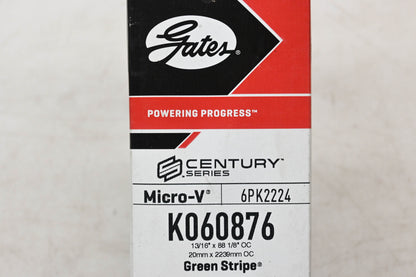 Gates K060876, 6PK2224 Micro-V Serpentine Belt NOS