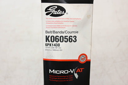 Gates K060563, 6PK1430 Micro-V Serpentine Belt NOS