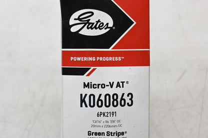 Gates K060863, 6PK2191 Micro-V Serpentine Belt NOS