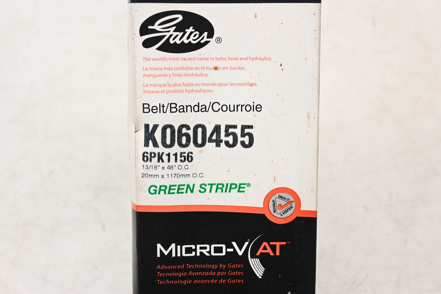 Gates K060455, 6PK1156 Micro-V Serpentine Belt NOS