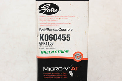 Gates K060455, 6PK1156 Micro-V Serpentine Belt NOS