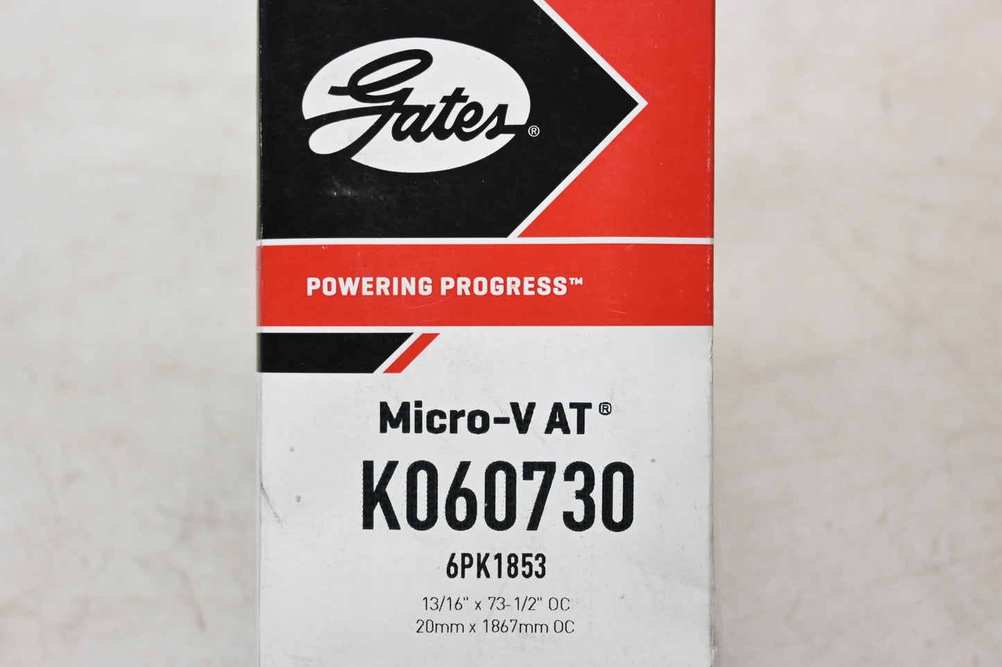 Gates K060730, 6PK1853 Micro-V Serpentine Belt NOS