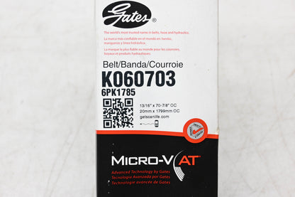 Gates K060703, 6PK1785 Micro-V Serpentine Belt NOS