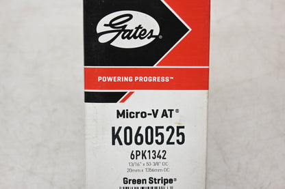 Gates K060525, 6PK1342 Micro-V Serpentine Belt NOS