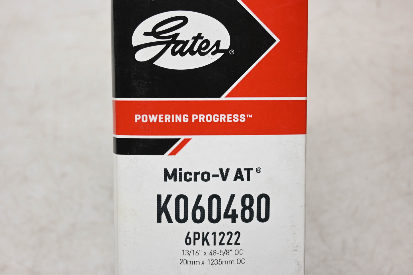 Gates K060480, 6PK1222 Micro-V Serpentine Belt NOS
