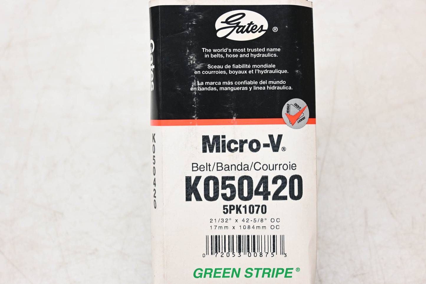 Gates K050420, 5PK1070 Micro-V Serpentine Belt NOS