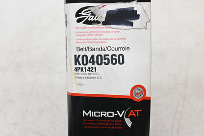 Gates K040560, 4PK1421 Micro-V Serpentine Belt NOS