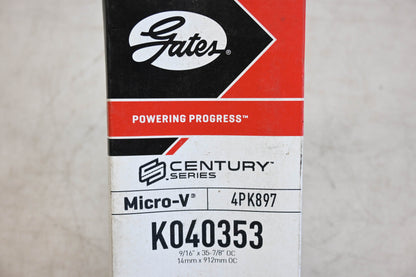 Gates K040353, 4PK897 Micro-V Serpentine Belt NOS