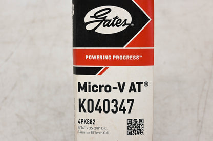 Gates K040347, 4PK882 Micro-V Serpentine Belt NOS