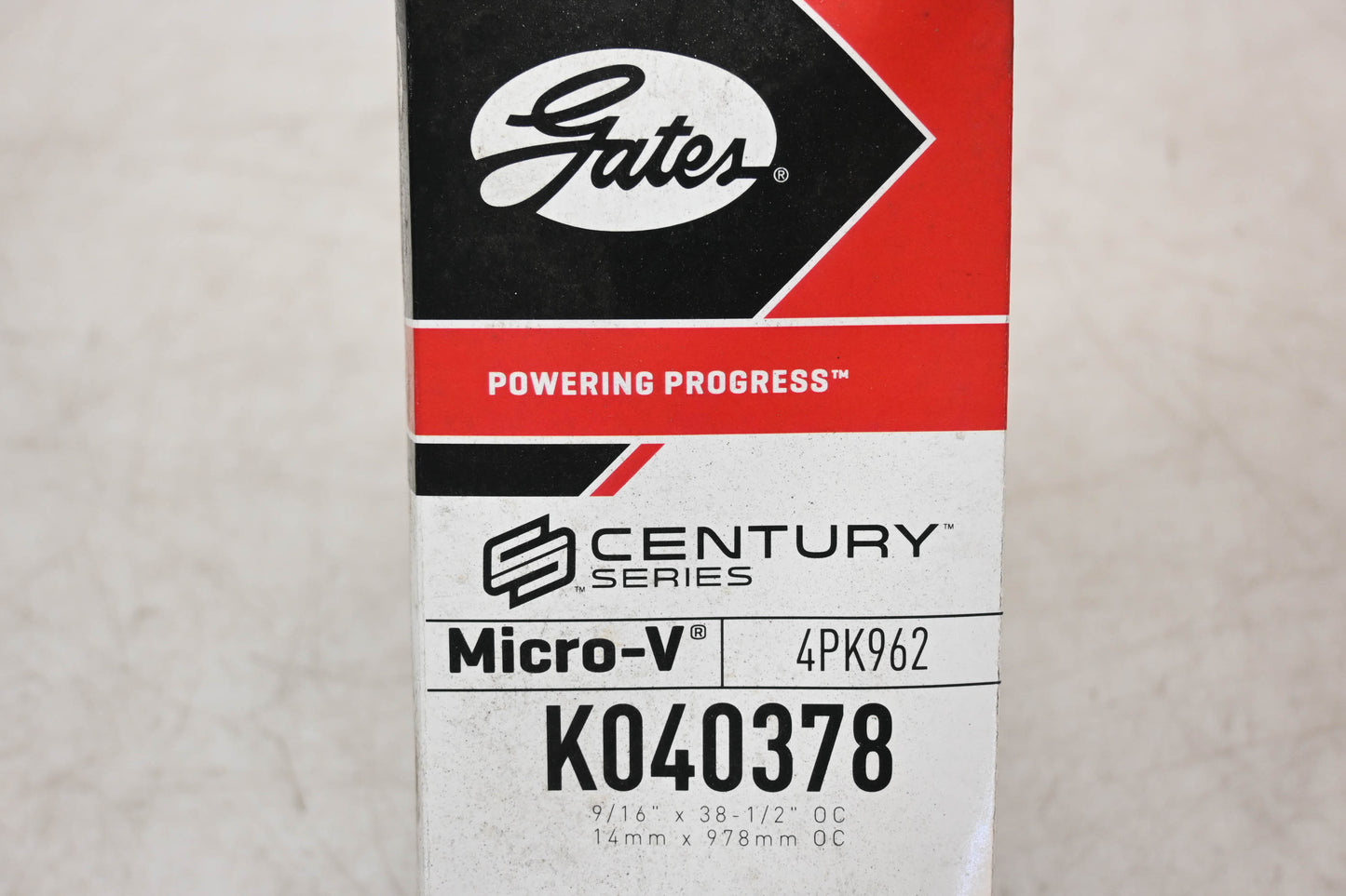 Gates K040378, 4PK962 Micro-V Serpentine Belt NOS
