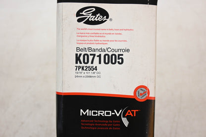 Gates K071005, 7PK2554 Micro-V Serpentine Belt NOS