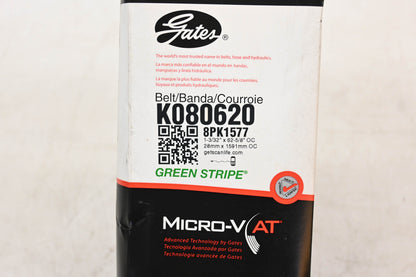 Gates K080620, 8PK1577 Micro-V Serpentine Belt NOS