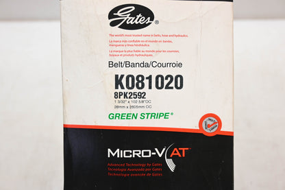 Gates K081020, 8PK2592 Micro-V Serpentine Belt NOS