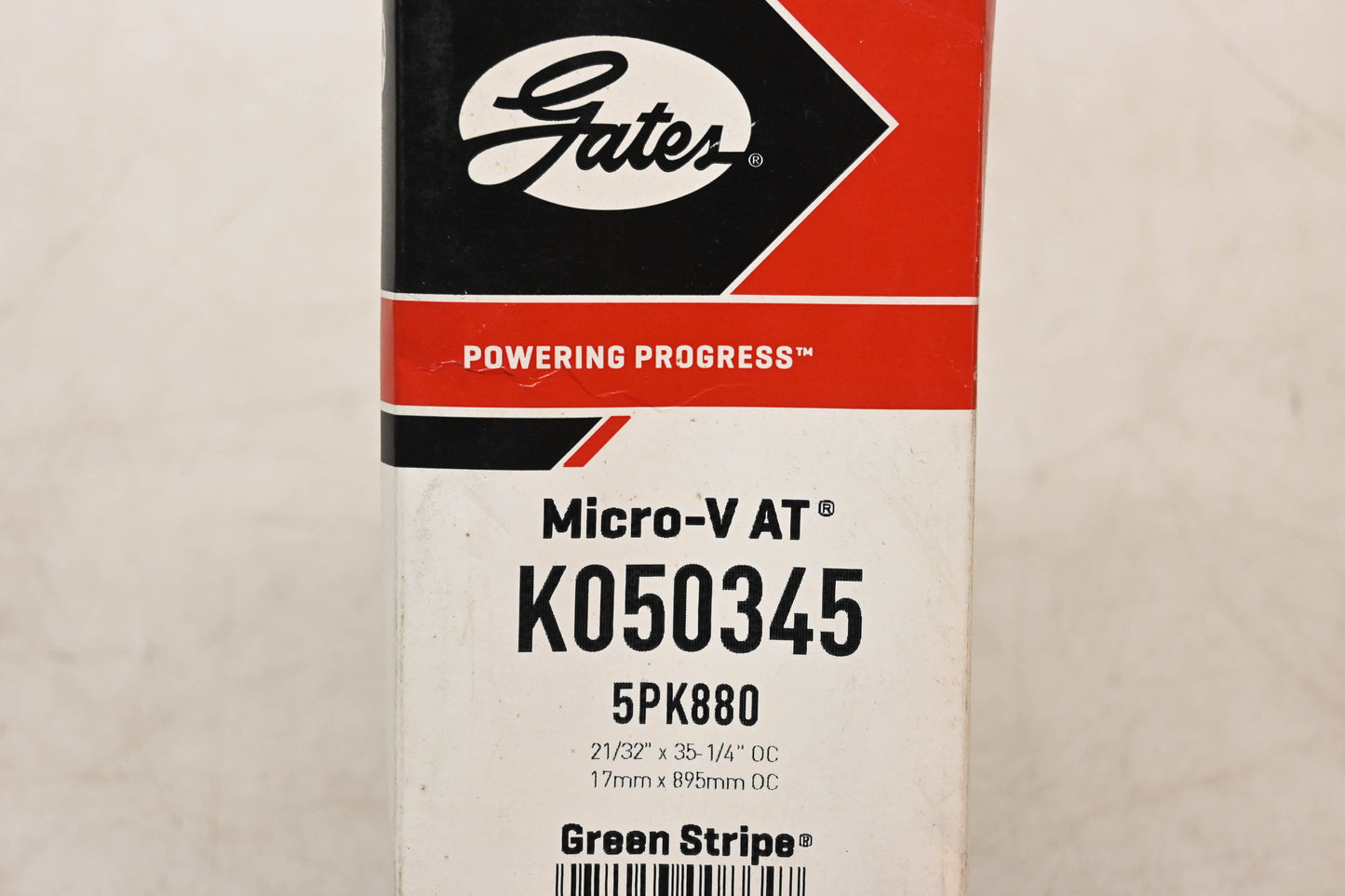 Gates K050345, 5PK880 Micro-V Serpentine Belt NOS