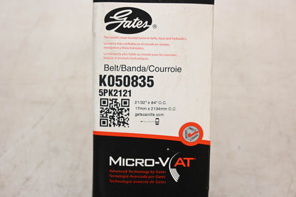 Gates K050835, 5PK2121 Micro-V Serpentine Belt NOS