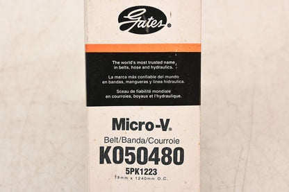 Gates K050480, 5PK1223 Micro-V Serpentine Belt NOS